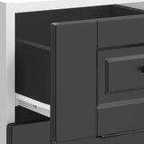 vidaXL Kuhinjska osnovna omarica Porto črn inženirski les | Shoptok.si