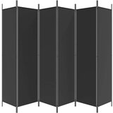 Sobna Paravan 6-delni črn 300x200 cm blago, (20594961) | Shoptok.si