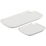 Kave Home Servirni pladnji v kompletu 2 ks iz nerjavečega jekla 15x29 cm Nirela – Cene