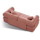 Cosmopolitan Design Rožnata žametna raztegljiva sedežna garnitura 206 cm Kemi – | Shoptok.si