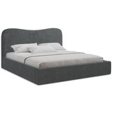 Makamii Temno siva oblazinjena zakonska postelja s prostorom za shranjevanje z letvenim dnom 140x200 cm Kahai – | Shoptok.si