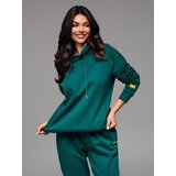Ombre Unisex sweatshirt with pockets and hood - dark green | ePonuda.com