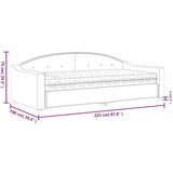  Dnevni krevet s madracem crni 90 x 200 cm od tkanine | shoptok.hr