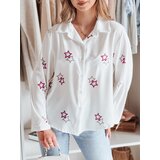 DStreet Koszula damska oversize w gwiazdki ASTROWIA biała | shoptok.hr