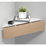 MID.YOU NOČNA OMARICA, bela, medeni hrast | Shoptok.si