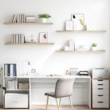 Plutajuće zidne police 4 kom boja hrasta 120x23,5x3,8 cm MDF | shoptok.hr
