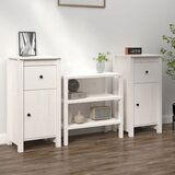 The Living Store Komoda 2 kosa bela 40x35x80 cm trdna borovina - Komoda, (21661848) Cene