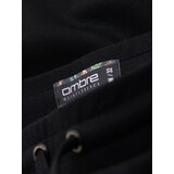 Ombre Men's knit shorts with rolled up legs - black | Eponuda.ba