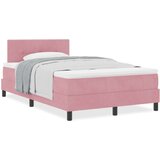 Box Spring Krevet s Madracem Ružičasta 120x200 cm Baršun | shoptok.hr