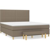  Krevet s oprugama i madracem smeđesivi 180x200 cm tkanina | shoptok.hr