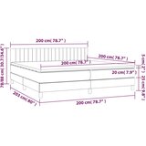  Krevet s oprugama i madracem smeđesivi 200x200 cm od tkanine | shoptok.hr