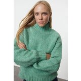 Trendyol Mint Wide Fit Soft Textured Basic Knitwear Sweater | shoptok.hr