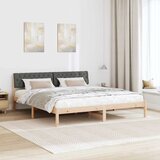  Okvir kreveta smeđe i tamnosivo 180 x 200 cm Masivna borovina | shoptok.hr
