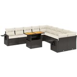  11-dijelni set vrtnih sofa od poliratana s jastucima crni | shoptok.hr