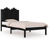  Posteljni okvir črn iz trdne borovine 100x200 cm, (20644237) | Shoptok.si