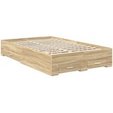  Krevetna konstrukcija s ladicama Sonoma hrast 135 x 190 cm | shoptok.hr