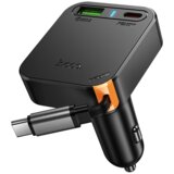 hoco. avtopolnilec NZ18 QC PD 65W s Type C 35W + USB A 18W + Type C 30W z navijanjem za Samsung, Apple - siv Cene