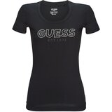 Guess Majice s kratkimi rokavi SS RN MESH LOGO TEE Črna | Shoptok.si