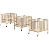 Vipack Putni krevetić od masivne bukve s podesivom visinom/na kotačićima 95x75 cm u prirodnoj boji Dino – | shoptok.hr