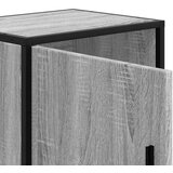 vidaXL Nočna omarica siva sonoma 40x31x50 cm inž. les in kovina | Shoptok.si
