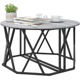  Kava Stol Siva Sonoma 80 x 80 x 42 cm Inženjerska drva i čelik | Eponuda.com