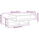 vidaXL Klubska mizica starinski les 105x55x32 cm inženirski les | Shoptok.si