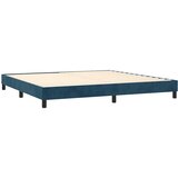  box spring s madracem LED tamnoplavi 200x200 cm baršun | shoptok.hr