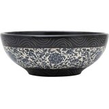 Nadgradni umivaonik crno-plavi okrugli Φ 41 x 14 cm keramički | Eponuda.ba