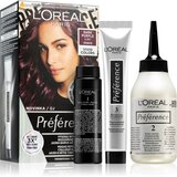 L´Oréal Paris préférence vivid colors barva za lase za barvane lase za vse vrste las 60 ml odtenek 4,261 dark purple | Shoptok.si