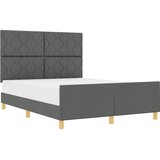  Krevetna konstrukcija Tamno siva 160 x 200 cm tkanina | shoptok.hr