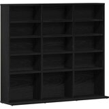 Ormarić za CD-ove crni hrast 100x23x89,5 cm inženjerski drvo | Shoptok.si