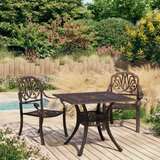  3-dijelni bistro set od lijevanog aluminija brončani | shoptok.hr