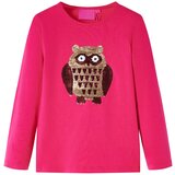 vidaXL Otroška majica z dolgimi rokavi živo roza 128 | Shoptok.si