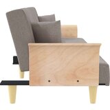  Raztegljiv kavč z naslonjali za roke taupe blago, (20698346) | Shoptok.si