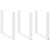 Furnova Noge kavne mizice U-oblika 3 kosa bela 80x(72-73)cm jeklo, (21915446) Cene