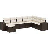 vidaXL 8-dijelni set vrtnih sofa s jastucima smeđi od poliratana | shoptok.hr