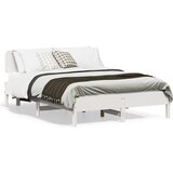 Maison Chic Posteljni okvir - Dvoposteljna postelja - Zakonska postelja brez vzmetnice bel 140x190 cm trdna borovina-J11402, (21775550) | Shoptok.si