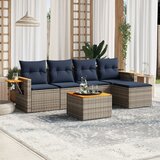 vidaXL 6-dijelni set vrtnih sofa od poliratana s jastucima sivi | shoptok.hr