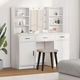  Set toaletnog stola od 3 dijela bijela inženjerska drvo | shoptok.hr