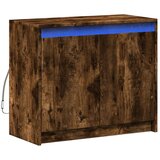  Komoda s LED boja dimljenog hrasta 72x34x61cm konstruirano drvo | shoptok.hr