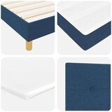 vidaXL Box spring krevet s madracem Plava 120 x 190 cm tkanina | shoptok.hr