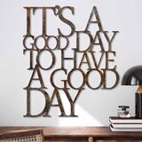Opviq zidna dekoracija Rusty Have a Good Day, 70x61 cm, Braon Cene