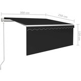  Automatska tenda na uvlačenje s roletom 3 x 2 5 m antracit | shoptok.hr