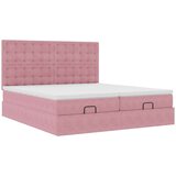 vidaXL Okvir kreveta s madracima ružičasti 180x200cm baršunasti | shoptok.hr