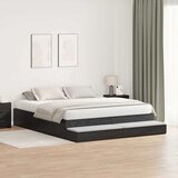  Krevet s ladicama Crni hrast 200 cm Konstruirano drvo | shoptok.hr