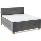 Meise Möbel Sivi boxspring krevet s prostorom za odlaganje 180x200 cm Messina – Cijene