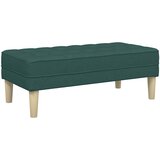  Klupa s jastukom Tamnozelena 113 x 57 x 39 cm tkanina | shoptok.hr