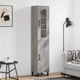 The Living Store Visoka omara siva sonoma 34,5x34x180 cm inženirski les - Visoka Omara, (21657393) | Shoptok.si