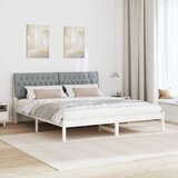  Krevetni okvir s tapiciranim uzglavljem Bijelo 180 x 200 cm | Eponuda.com