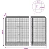  Gabion s 5 mm žicom i mrežom 5x5 cm 1100x100x200 cm | shoptok.hr